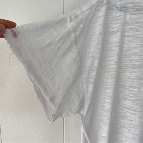 We The Free White Jordan Burnout Cutout Tee Shirt Oversized Fit Size XS - Picture 5 of 15